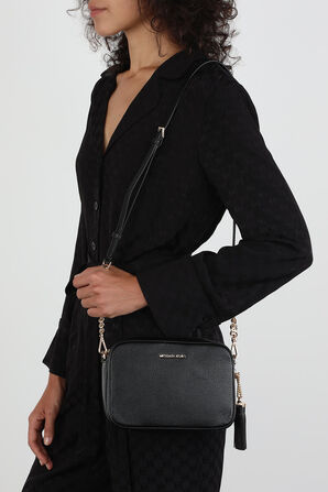 MD Ginny Leather Crossbody Bag in Black MICHAEL KORS